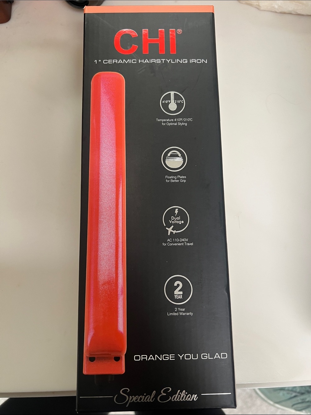 CHI Orange 1" Ceramic Hairstyling Iron - Special Edition